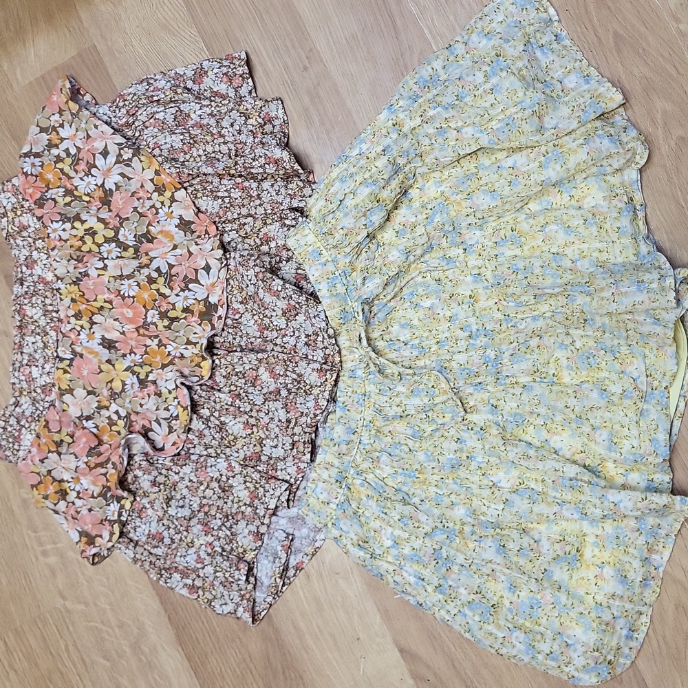 2 Floral American Eagel Skorts